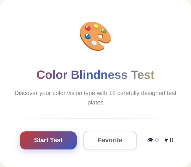 Color Blindness Test - Start Screen