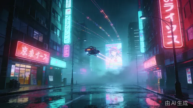 Neon Rain Nights: A Cyberpunk Anime Flythrough